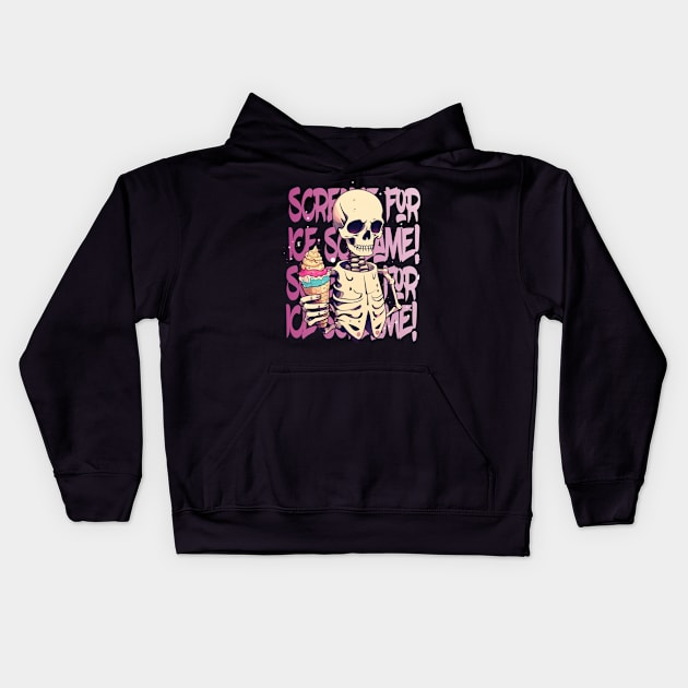 Scream for ice scream Kids Hoodie by cy4designs 